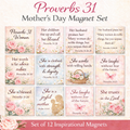 Proverbs 31 Mother’s Day Magnet Set – 12 Faith-Inspired Keepsakes